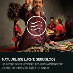 8000 AuroraTech Eilandafzuigkap met Hob2Hood 90 cm Zwart