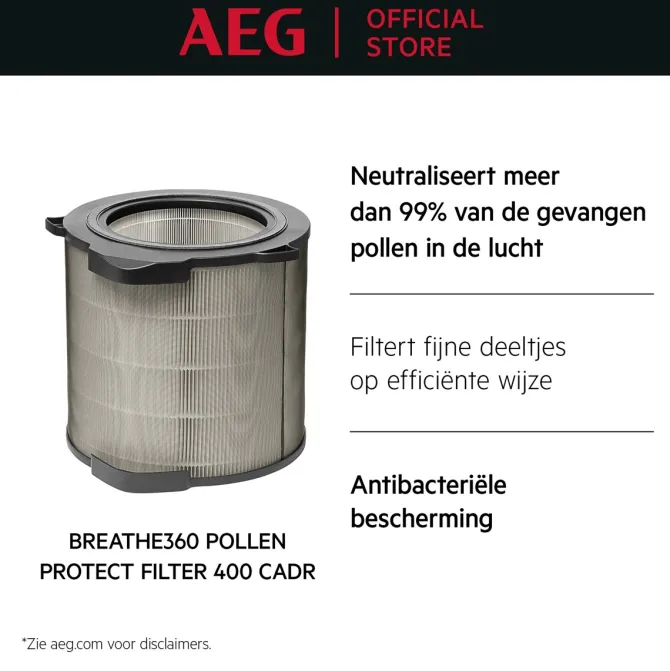 AX91-404 Breathe360 pollenbeschermingsfilter