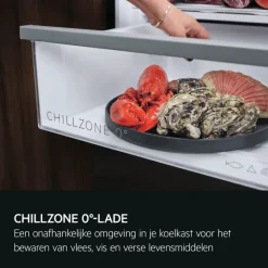 8000 Cooling 360° - Koel/vrieskast vrijstaand 202 cm Dark Stainless Steel