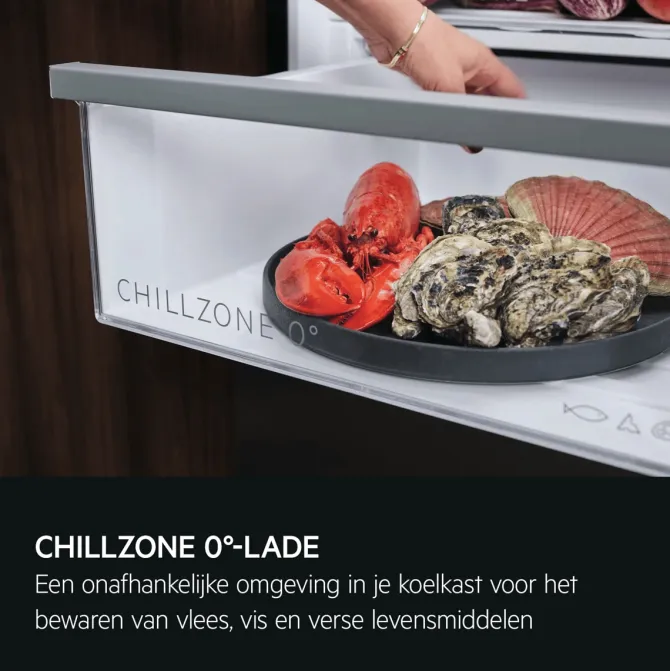 8000 Cooling 360° - Koel/vrieskast vrijstaand 202 cm Dark Stainless Steel