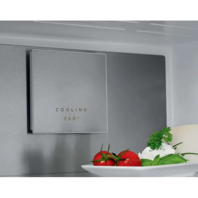 8000 Cooling 360° - Koel/vrieskast vrijstaand 201 cm zwart mat glas