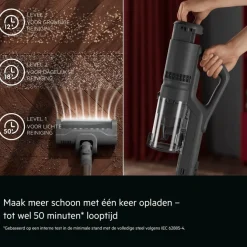5000 Cordless cleaner Steelstofzuiger tot 60 min gebruiksduur