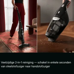 Ergorapido Plus Steelstofzuiger tot 60 min gebruiksduur