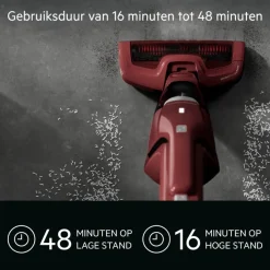 Ergorapido Plus Steelstofzuiger tot 60 min gebruiksduur