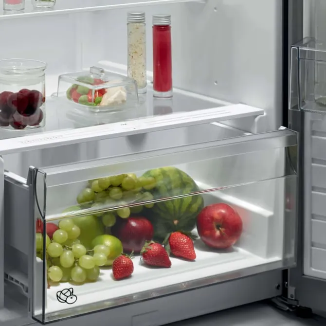 Koelkast vrijstaand 186 cm vingervlekvrije inox