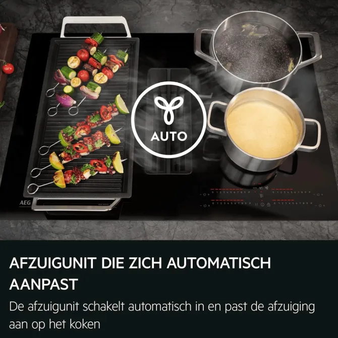 Kookplaat met afzuiging 80 cm