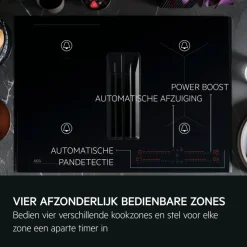 Kookplaat met afzuiging - 6000 ComboHob met brugfunctie SaphirMatt® 70 cm