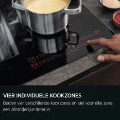 Kookplaat met afzuiging - 6000 ComboHob met brugfunctie SaphirMatt®, 80 cm