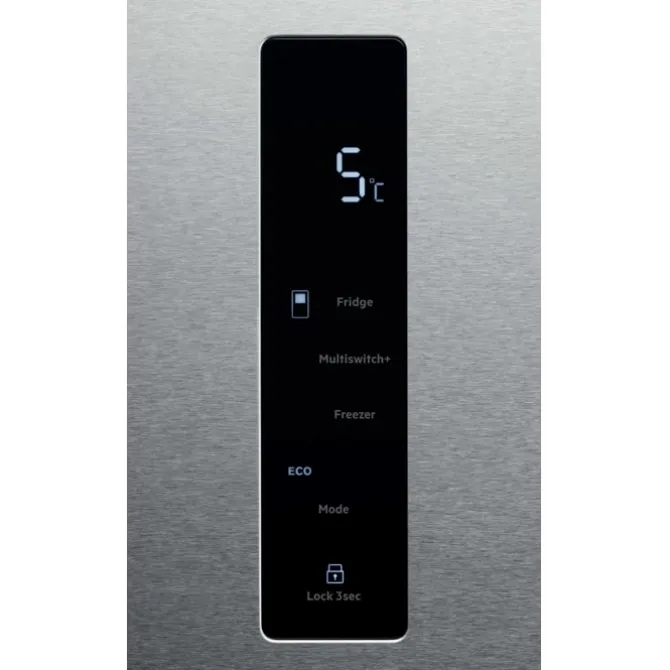9000 MultiSwitch Koel/vrieskast Vrijstaand 190 cm Grey+Stainless Steel Look