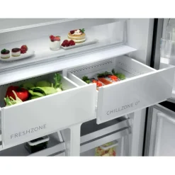 9000 MultiSwitch Koel/vrieskast Vrijstaand 190 cm Grey+Stainless Steel Look