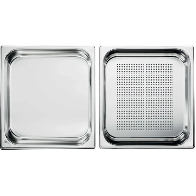 Set van 2 rvs stoomschalen