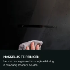 7000 SilenceTech - Schouwafzuigkap 60 cm Matzwart met textuur