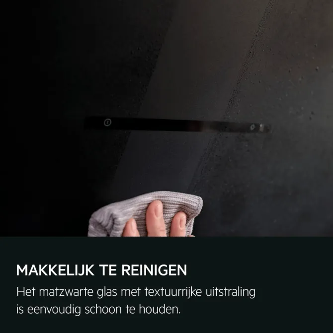 7000 SilenceTech - Schouwafzuigkap 60 cm Matzwart met textuur