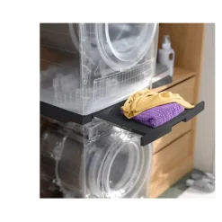 Stacking kit with pull out shelf dark grey