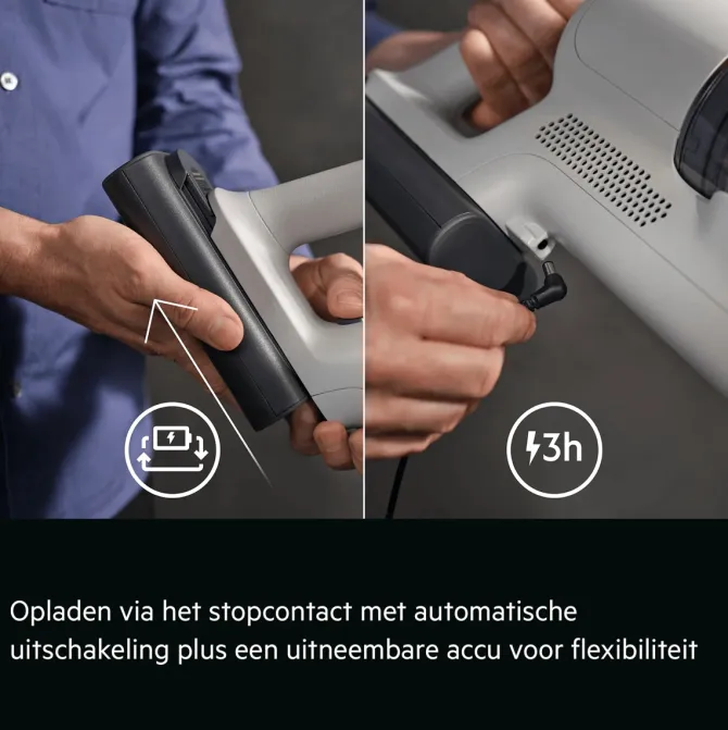 9000 Steelstofzuiger tot 90 min gebruiksduur