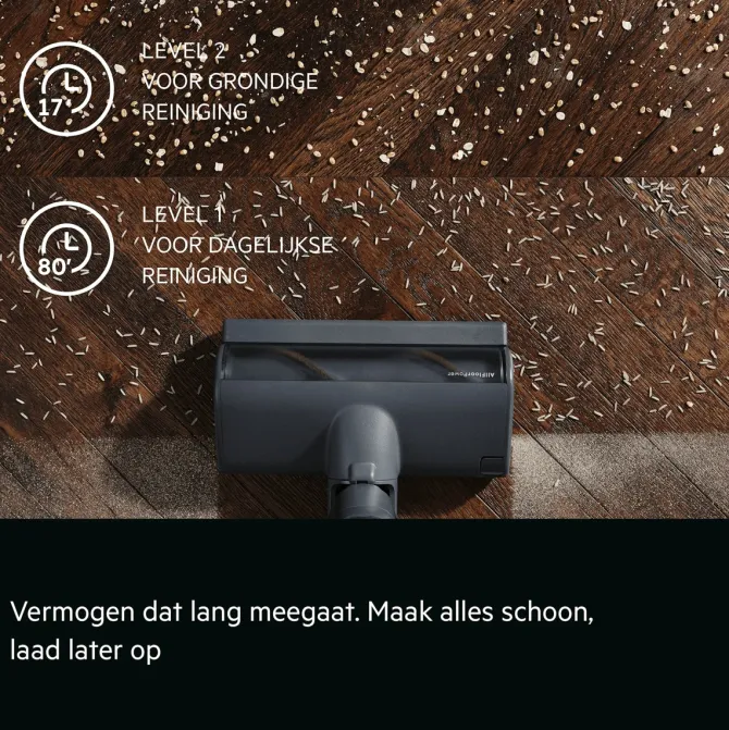 9000 Steelstofzuiger tot 90 min gebruiksduur