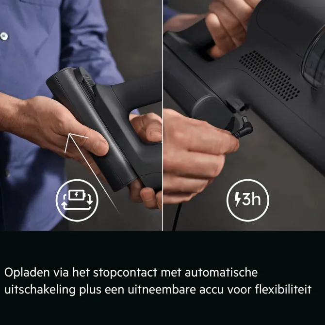 9000 Steelstofzuiger tot 90 min gebruiksduur