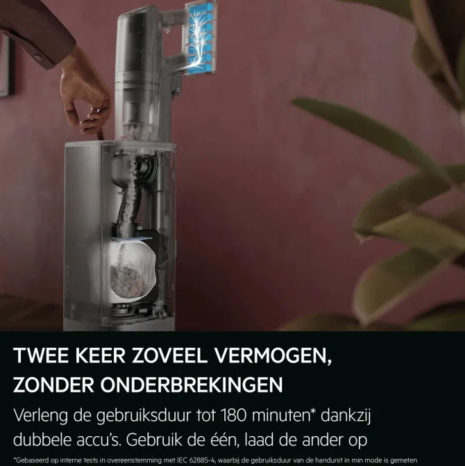 8000 Steelstofzuiger tot 90 min gebruiksduur