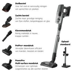 8000 Steelstofzuiger tot 90 min gebruiksduur