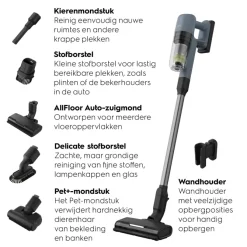 7000 Steelstofzuiger tot 50 min gebruiksduur
